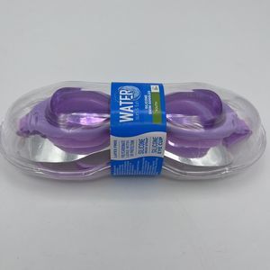 Water Sun And Fun UV Goggles With Case Youth Ages 8+ Purple Silicone Eye Cups